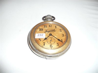 Lot 232 - A large Jumbo advertising plated pocket watch