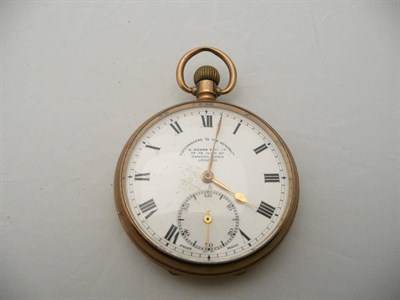 Lot 280 - A 9 carat gold pocket watch