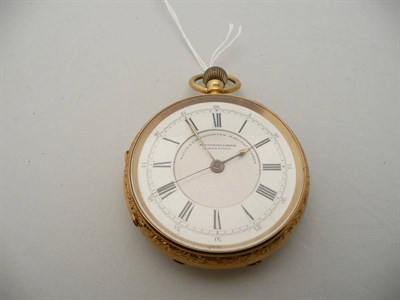 Lot 294 - An 18 carat gold chronograph pocket watch