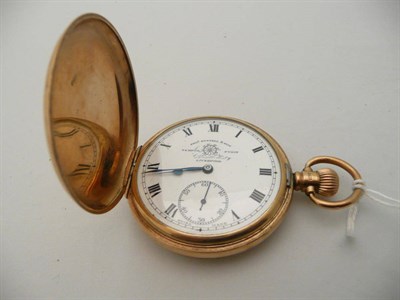 Lot 306 - A 9 carat gold full hunter pocket watch