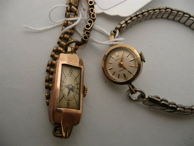 Lot 317 - Two lady's 9 carat gold wristwatches