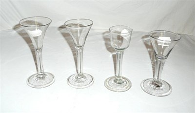 Lot 345 - Four assorted wine glasses