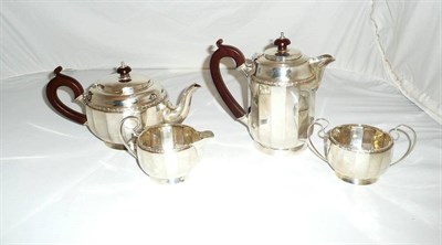 Lot 359 - Four piece silver tea and coffee set