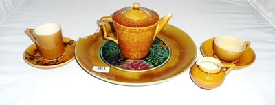 Lot 361 - Group of Linthorpe pottery including a Christopher Dresser cup and saucer - shape no. 640...