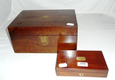 Lot 368 - Writing box and geometry set