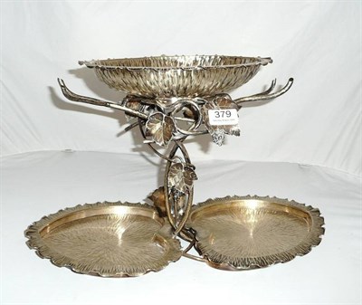 Lot 379 - Silver plated centrepiece