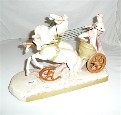 Lot 383 - Modern Royal Dux group of a chariot racer