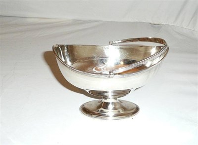 Lot 403 - Silver sugar basket with swing handle