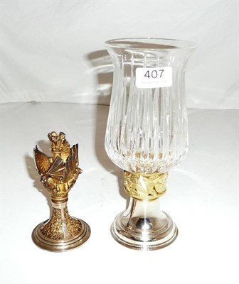 Lot 407 - Two silver and gilt commemorative table pieces