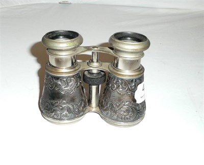 Lot 414 - Pair of silver and plated opera glasses