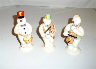 Lot 416 - Three Royal Doulton "Snowman" musicians