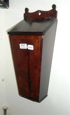 Lot 417 - Inlaid mahogany candle box - af