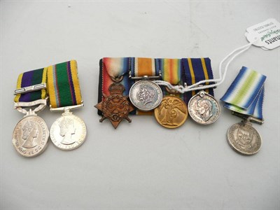 Lot 450 - A Group of Four First World War Miniatures, comprising 1914-15 Star, British War Medal, Victory...