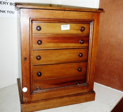 Lot 530 - Victorian stained pine collector's cabinet