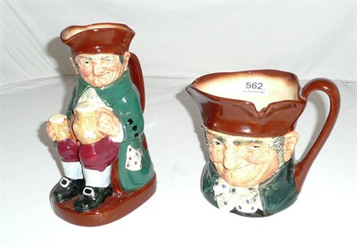 Lot 562 - A Royal Doulton large character jug - 'Old Charley' and an 'Old Charlie' toby jug