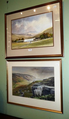 Lot 566 - Four framed watercolours by R Witchard, Welsh landscapes, all signed  *provenance William...