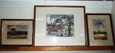 Lot 579 - Two Griff watercolours and another signed John Sibson