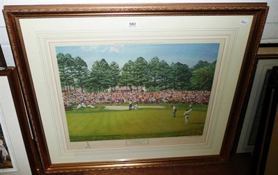 Lot 582 - A framed golfing print 'The Masters 1968' by Arthur Weaver, signed in the margin