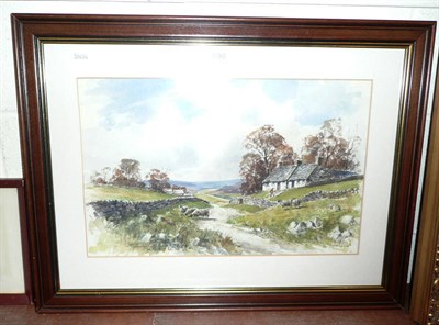 Lot 596 - W H Constantine watercolour, The Dales