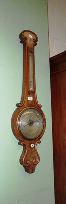 Lot 637 - Victorian walnut wheel barometer by T Unthank, Stokesley