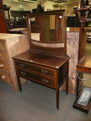 Lot 640 - Edwardian inlaid mahogany dressing table by Whittle & Son (stamped in drawer)