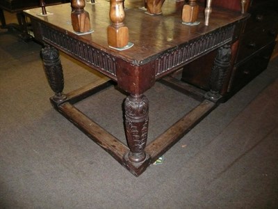 Lot 644 - Oak trestle table