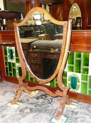 Lot 655 - Inlaid mahogany dressing table mirror