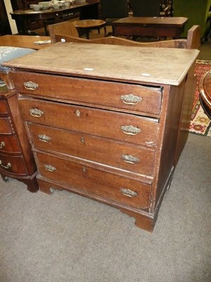 Lot 660 - George III oak chest