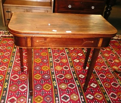 Lot 667 - Georgian fold over tea table