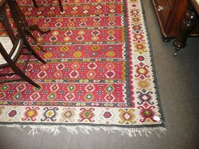 Lot 669 - A Thrace kilim of unusual size and another Thrace kilim