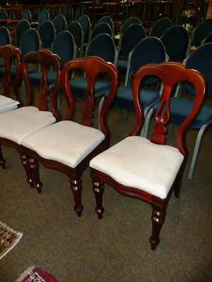 Lot 686 - Set of eight Victorian balloon back chairs