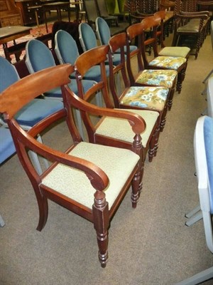 Lot 691 - Six Victorian mahogany dining chairs