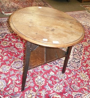 Lot 694 - Oak cricket table