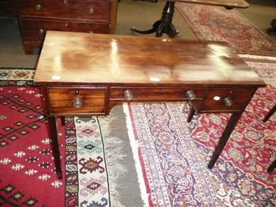 Lot 699 - 19th century mahogany dressing table (a.f.) and a mahogany wall shelf (2)