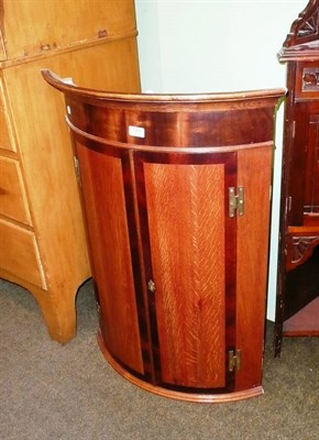 Lot 722 - Mahogany and oak corner cupboard