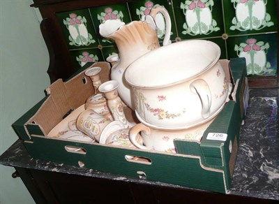 Lot 726 - Devon ware toilet set