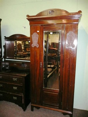 Lot 727 - A late Victorian beech three piece bedroom suite