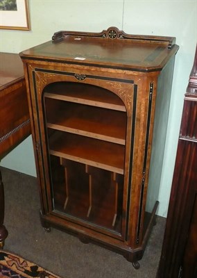 Lot 736 - Victorian walnut and ebonised music cabinet