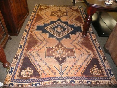 Lot 743 - Brown ground Afgan patterned rug