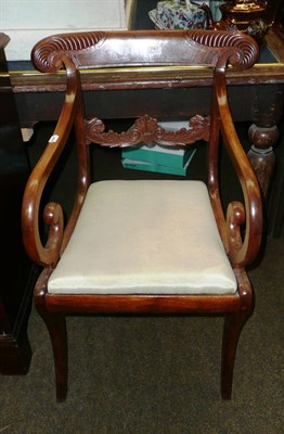 Lot 747 - William IV elbow chair