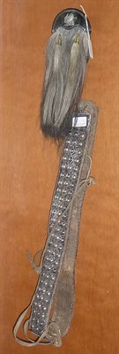 Lot 260A - A leather sporran, a whip and an Indian silver-mounted leather belt