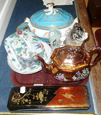 Lot 367A - Sevres-style tureen, cover and stand and sundry items