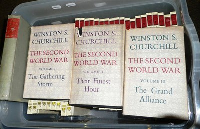 Lot 383A - World War II encyclopedias and four Winston Churchill books