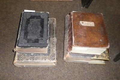 Lot 388A - Four family bibles, one 1726