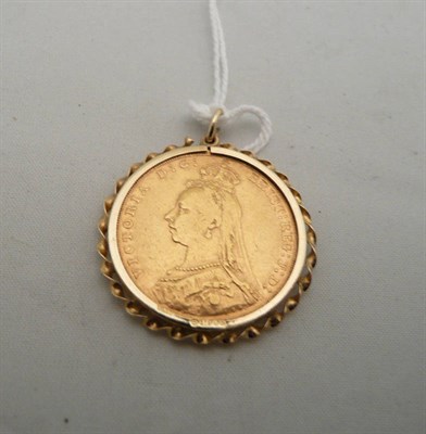 Lot 428A - 1892 sovereign in pendant mount