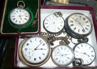 Lot 438A - SIx silver pocket watches