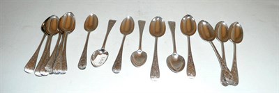 Lot 448A - Two sets of silver teaspoons