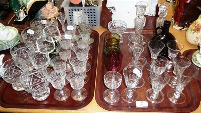 Lot 2 - 18th/19th century drinking glasses and other glassware, etc