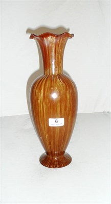 Lot 6 - A brown Linthorpe vase numbered 2219 (restored)