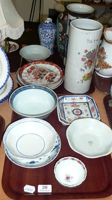 Lot 28 - Two trays of Oriental ceramics